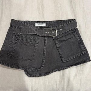 Gimaguas Charcoal Belted Women Skort